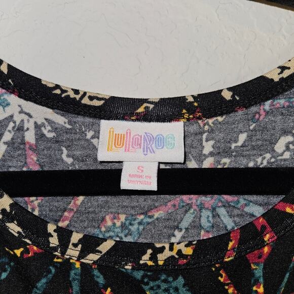 Black Multi-color short sleeve dress - Picture 4 of 5